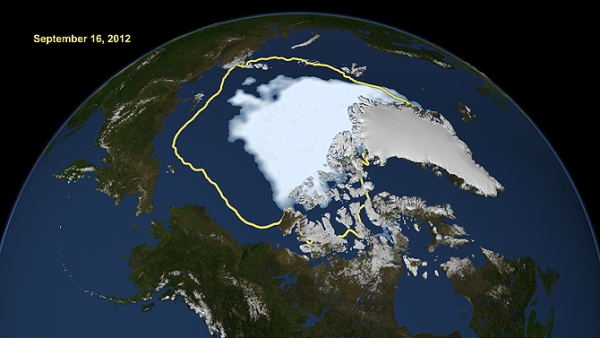 smallest Arctic ice cap