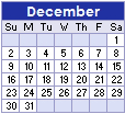 December 2018 Twin Cities Calendar
