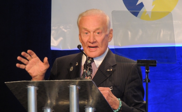 Buzz Aldrin in St. Paul, MN on April 26, 2014