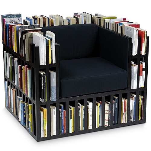 It's a reading chair! No, it's a book case! It's both!