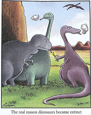 The Far Side - dinosaur extinction