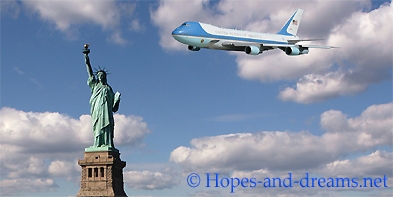 Statue of Liberty & Air Force One