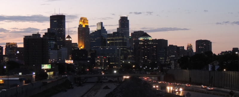 Minneapolis skyline from the 24th St bridge