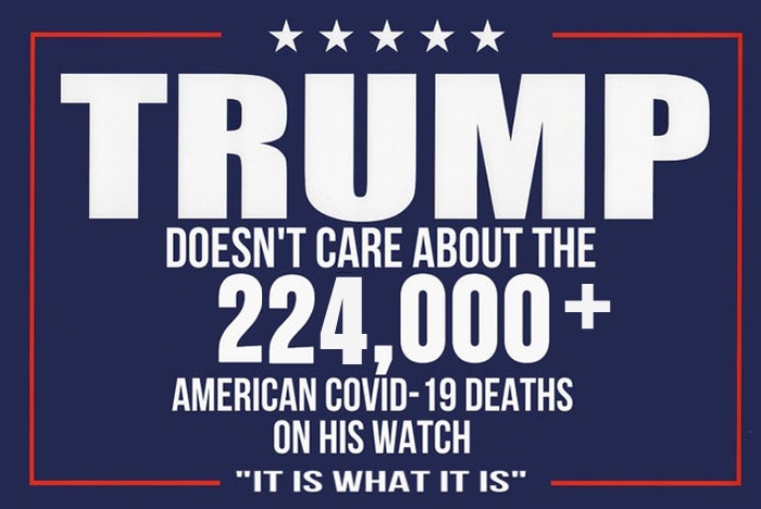 Trump lied, 224000 died