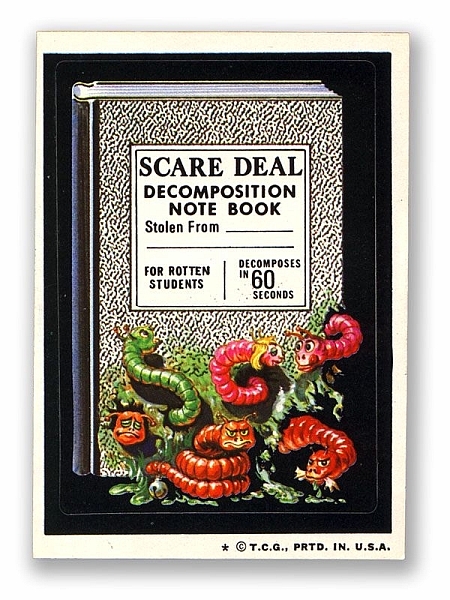 Decomposition Notebook - Wacky Packages sticker by Topps