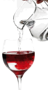 water in wine in 6 kegs