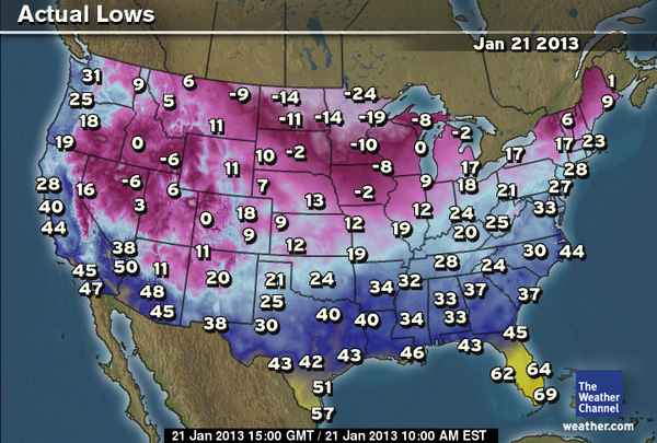 Minnesota is the coldest