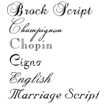 wedding fonts