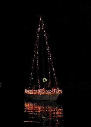 the Christmas boat