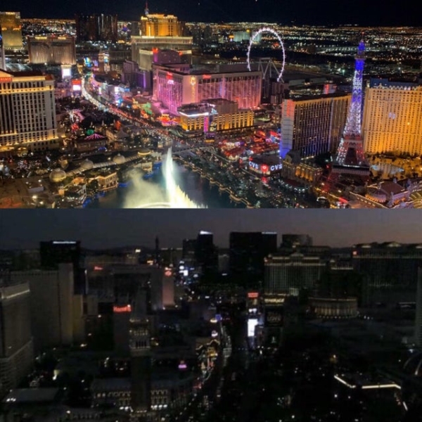 Las Vegas before Covid-19 and during