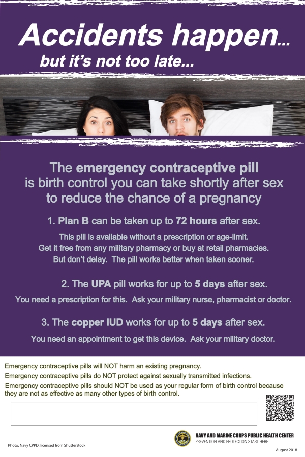emergency contraception - 2018 Navy poster