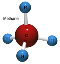 methane (CH4) molecule