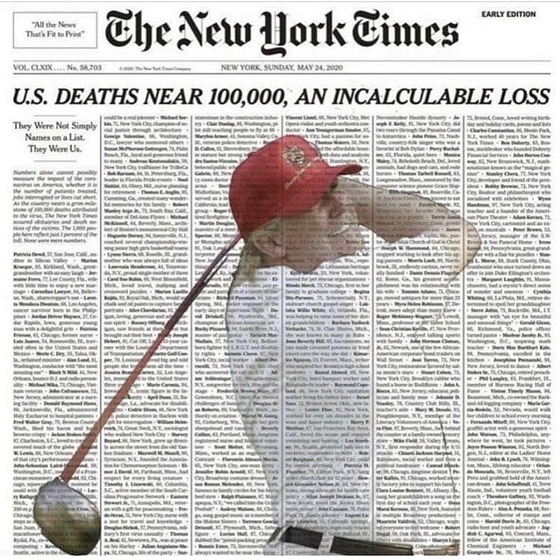Trump golfs through the Covid-19 pandemic