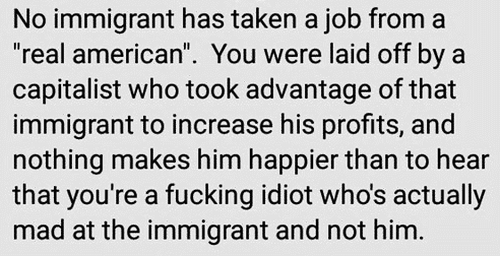 no immigrant has taken jobs